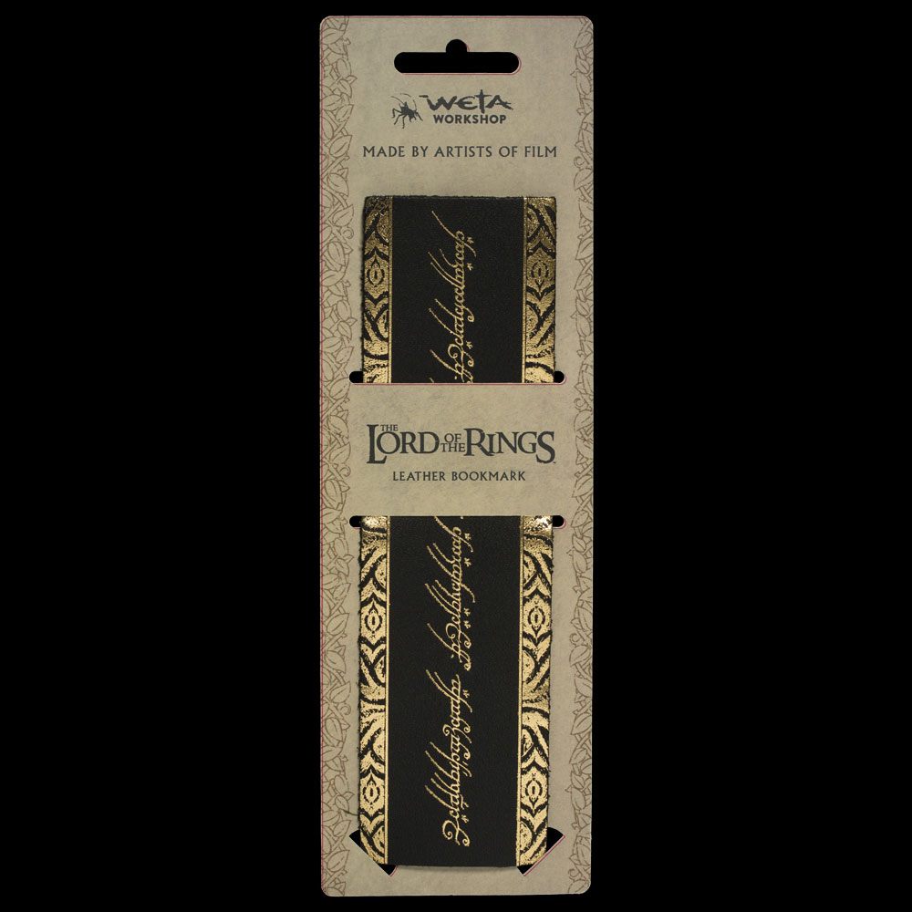 Lord of the Rings Leather Bookmark The One Ring Inscription Weta Workshop
