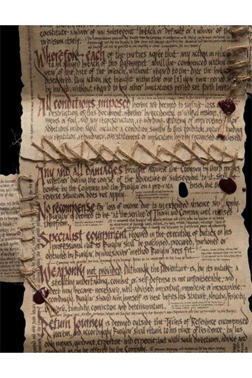 The Hobbit Mini Replica The Burglar Contract of Bilbo Baggins Weta Workshop