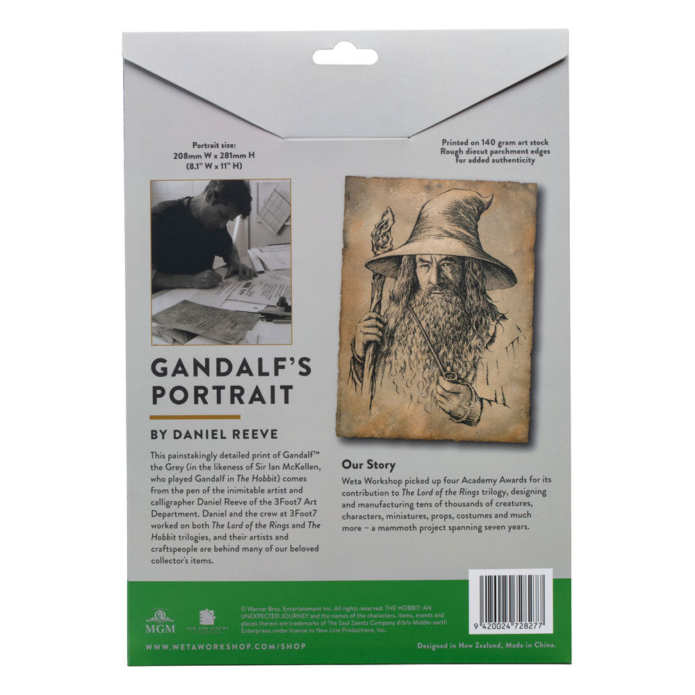 The Hobbit Art Print Portrait of Gandalf the Grey Weta Workshop