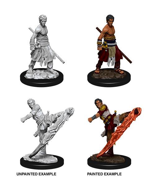 D&D Nolzur's Marvelous Miniatures Unpainted Miniatures Male Half Elf Monk Case 6 Wizkids