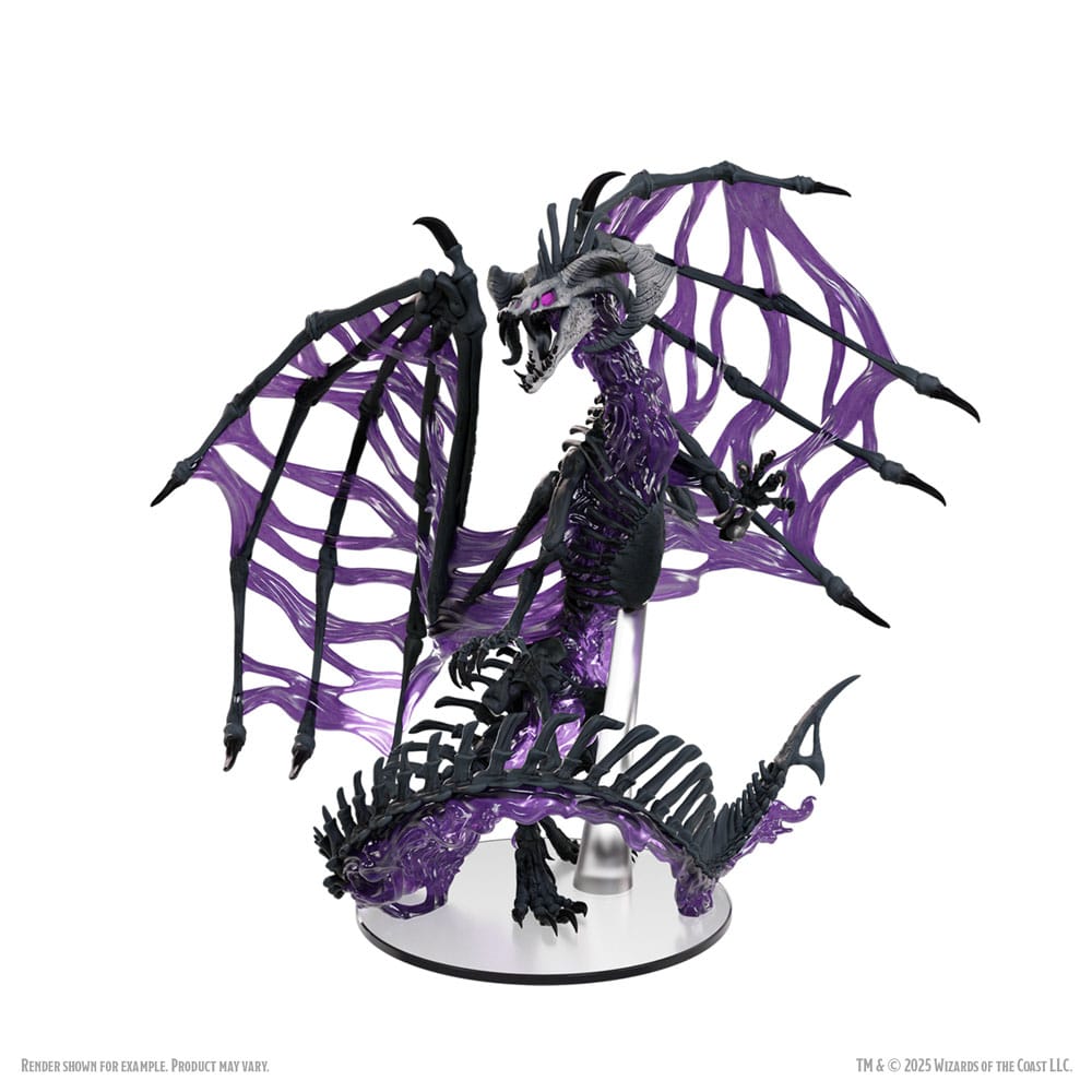 D&D Icons of the Realms Boxed prepainted Miniatures Black Dracolich Wizkids