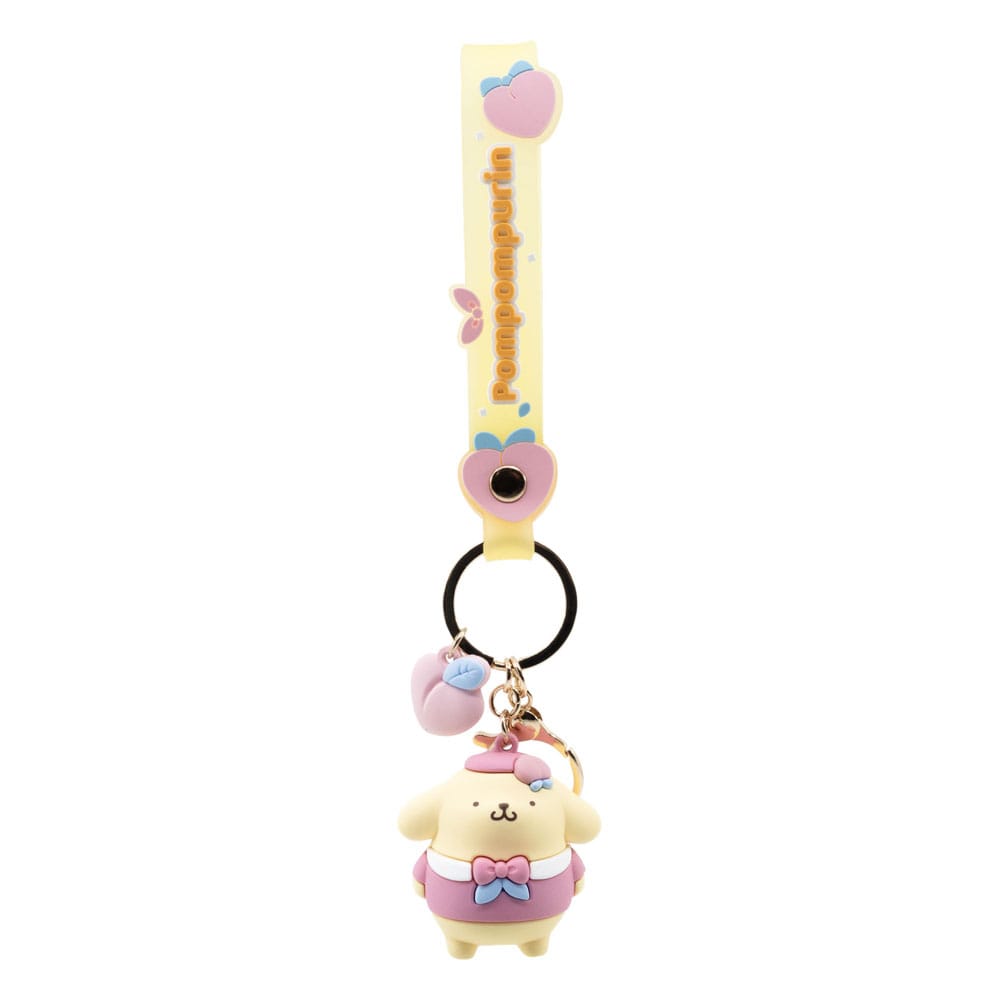 Sanrio Peach Series Keychain with Hand Strap Hello Kitty and Friends Display 12 YuMe Toys