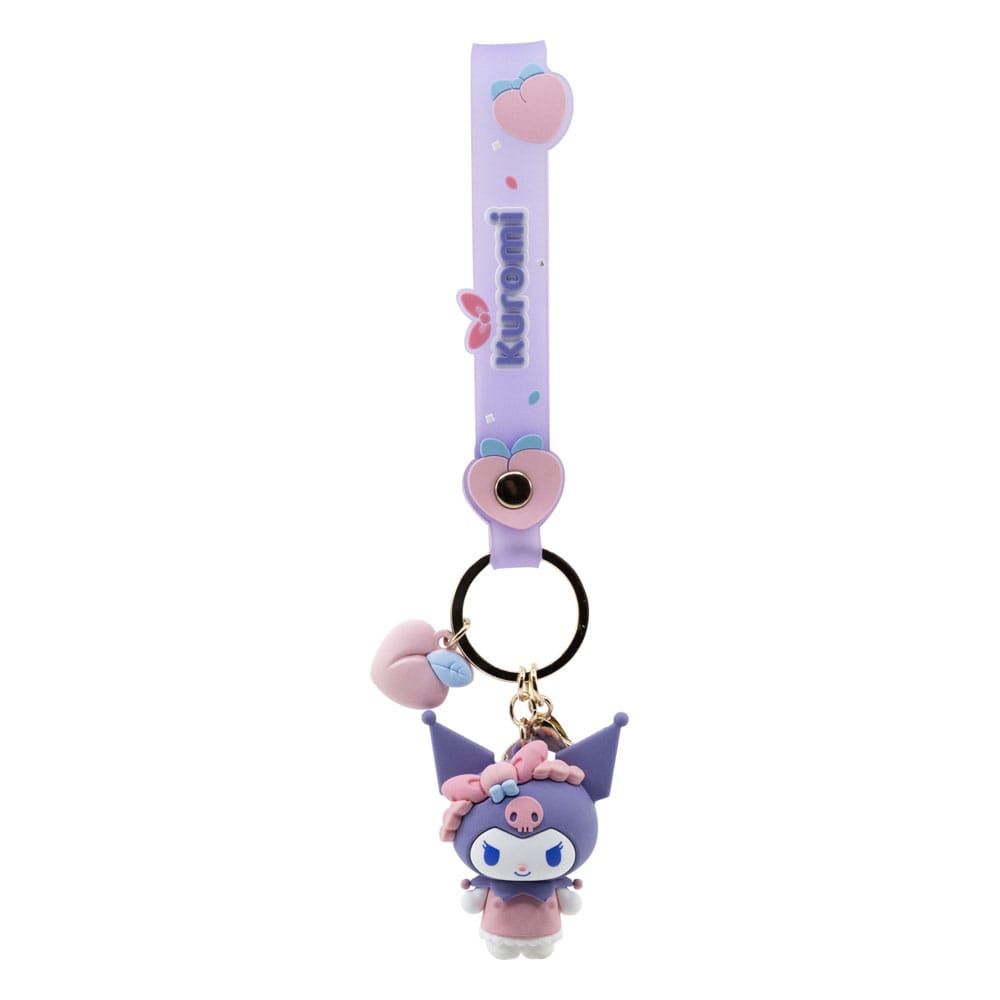Sanrio Peach Series Keychain with Hand Strap Hello Kitty and Friends Display 12 YuMe Toys