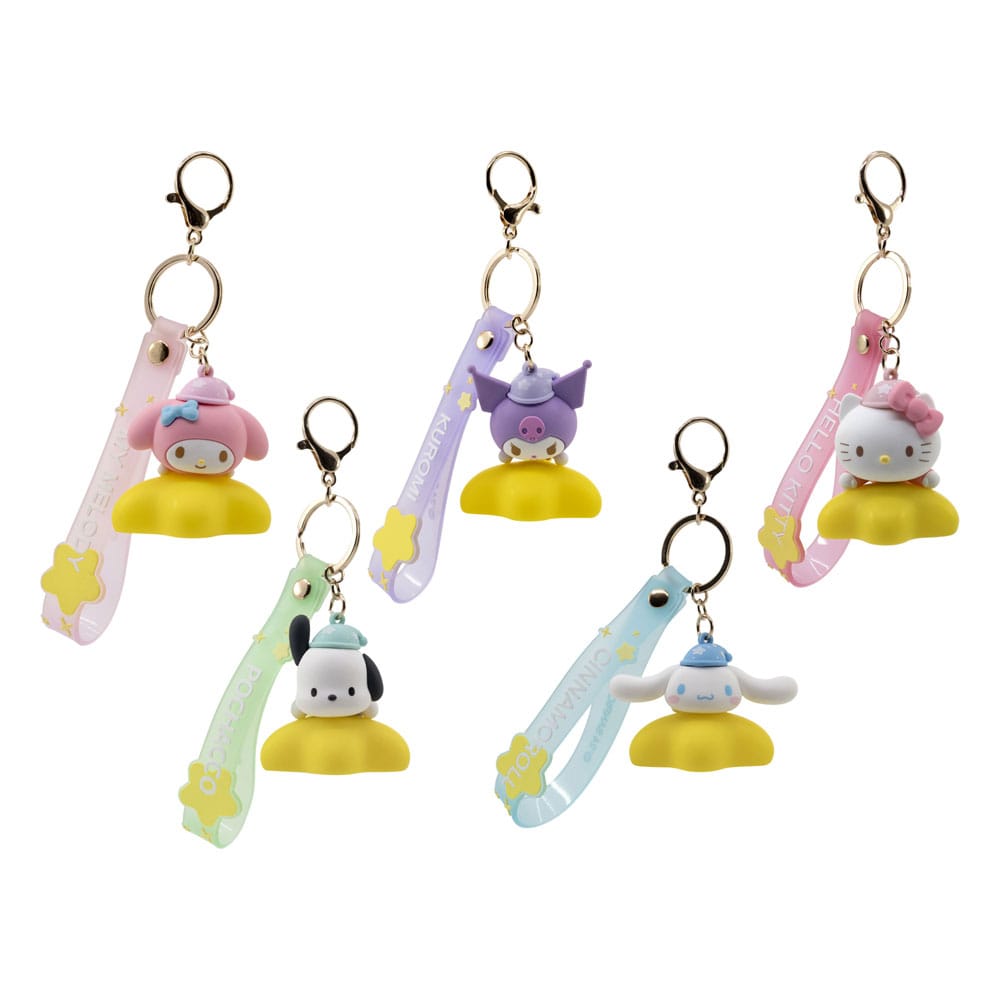 Sanrio Light Up Star Series Keychain with Hand Strap Hello Kitty and Friends Display 9 YuMe Toys