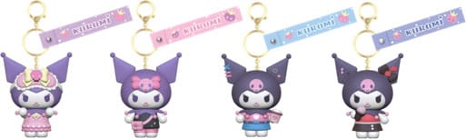 Sanrio Kuromi Cute Outfit Series Keychain with Hand Strap Kuromi Display 12 YuMe Toys