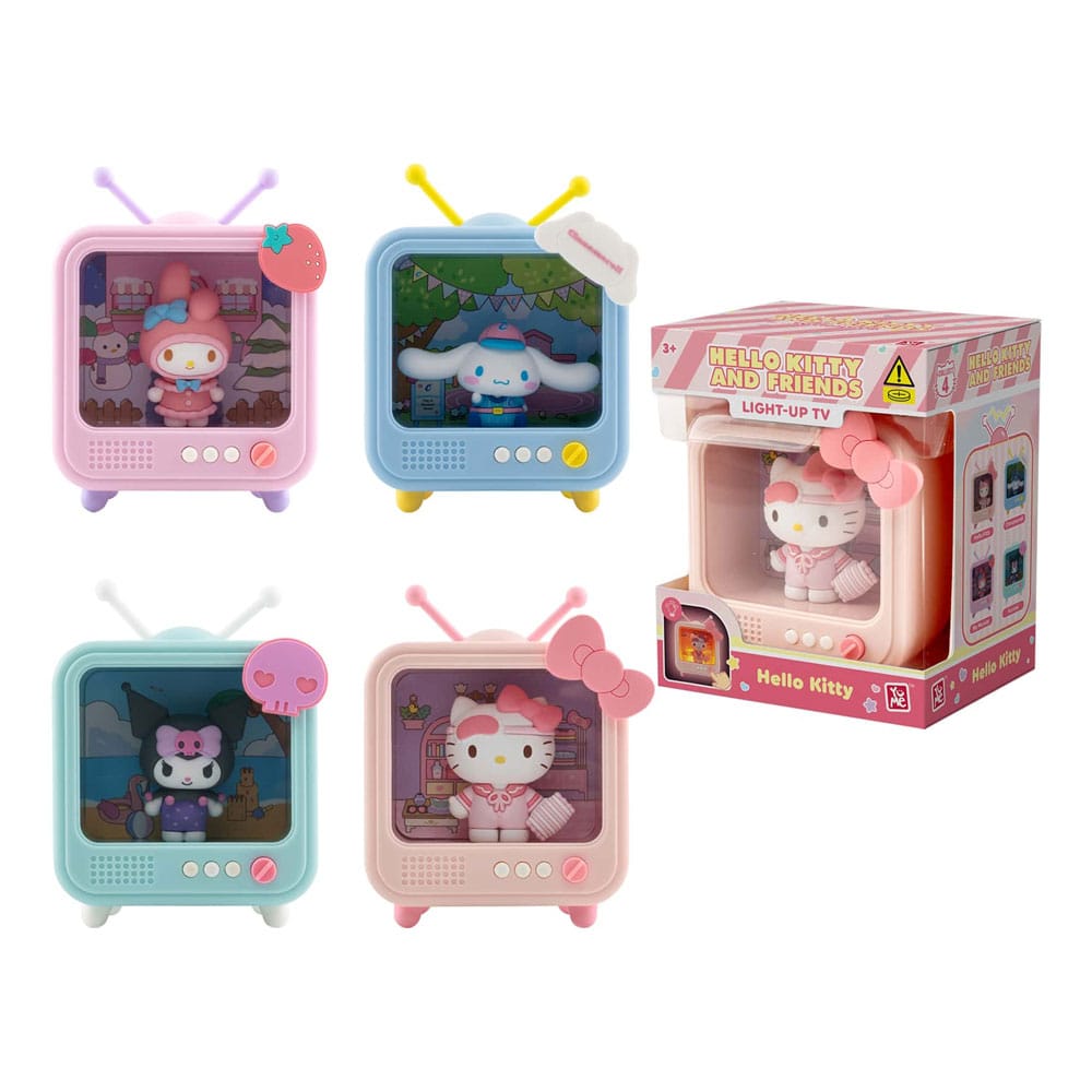 Sanrio Bedside Light TV Series Mini Figures Hello Kitty and Friends Display 8 YuMe Toys
