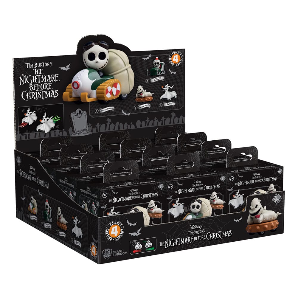 Nightmare Before Christmas Zoom Hero Pullback Vehicles with Figures Blind Box Ver. Assortment 12 YuMe Toys