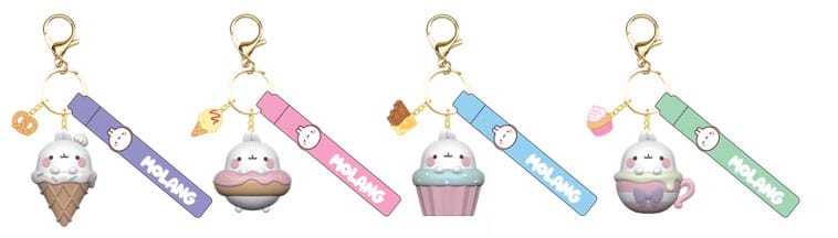 Molang Snack Time Series Keychain with Hand Strap Display 9 YuMe Toys